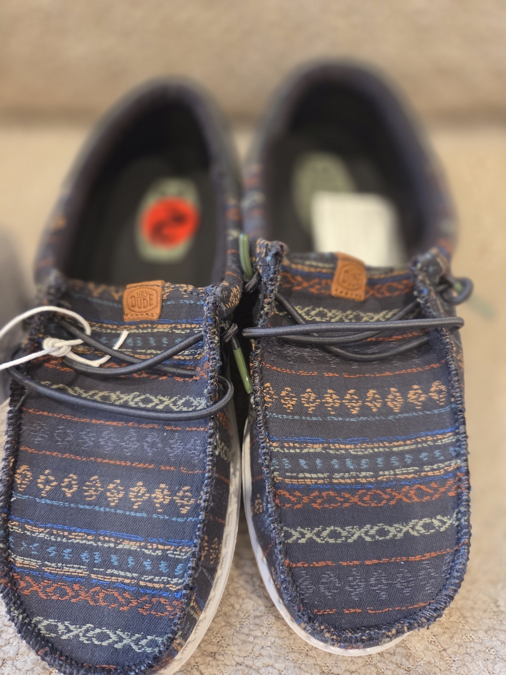 Hey Dude Wally Funky Fall Horizon Charcoal Size YOUTH J2 NWT - Picture 8 of 9